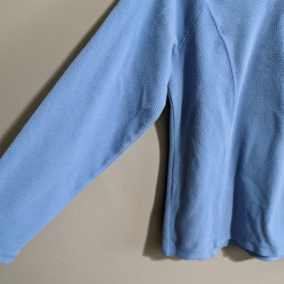 L.L.Bean quarter zip blue fleece women's M - Picture 6 of 8